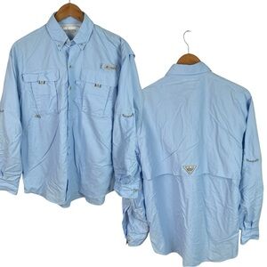 BF906 Men’s Columbia PFG Performance Fishing Gear Rolled Sleeve Shirt S